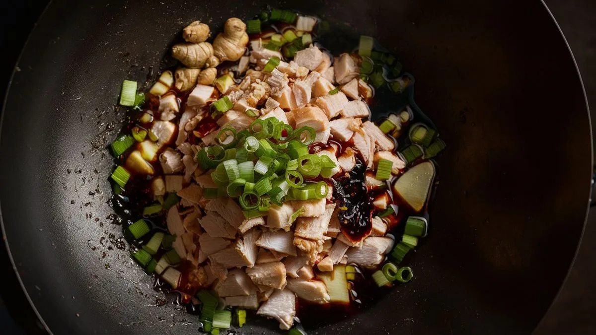 Právě vytvořený čínský recept na kuřecí maso