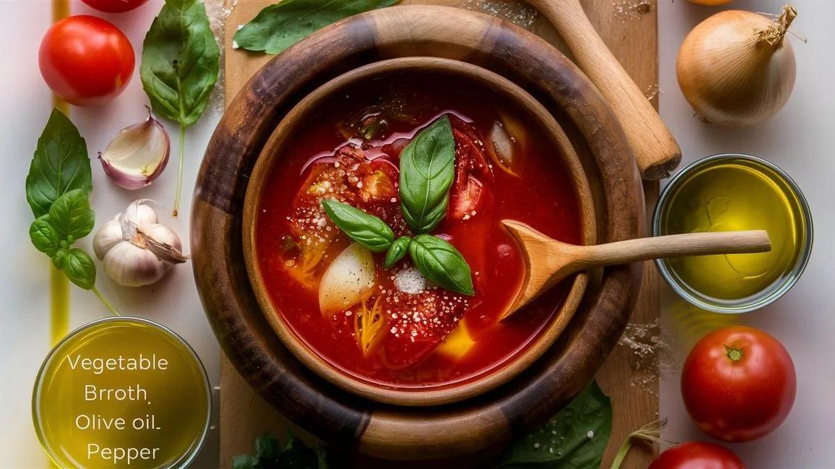 Rajská polévka z rajčat recept